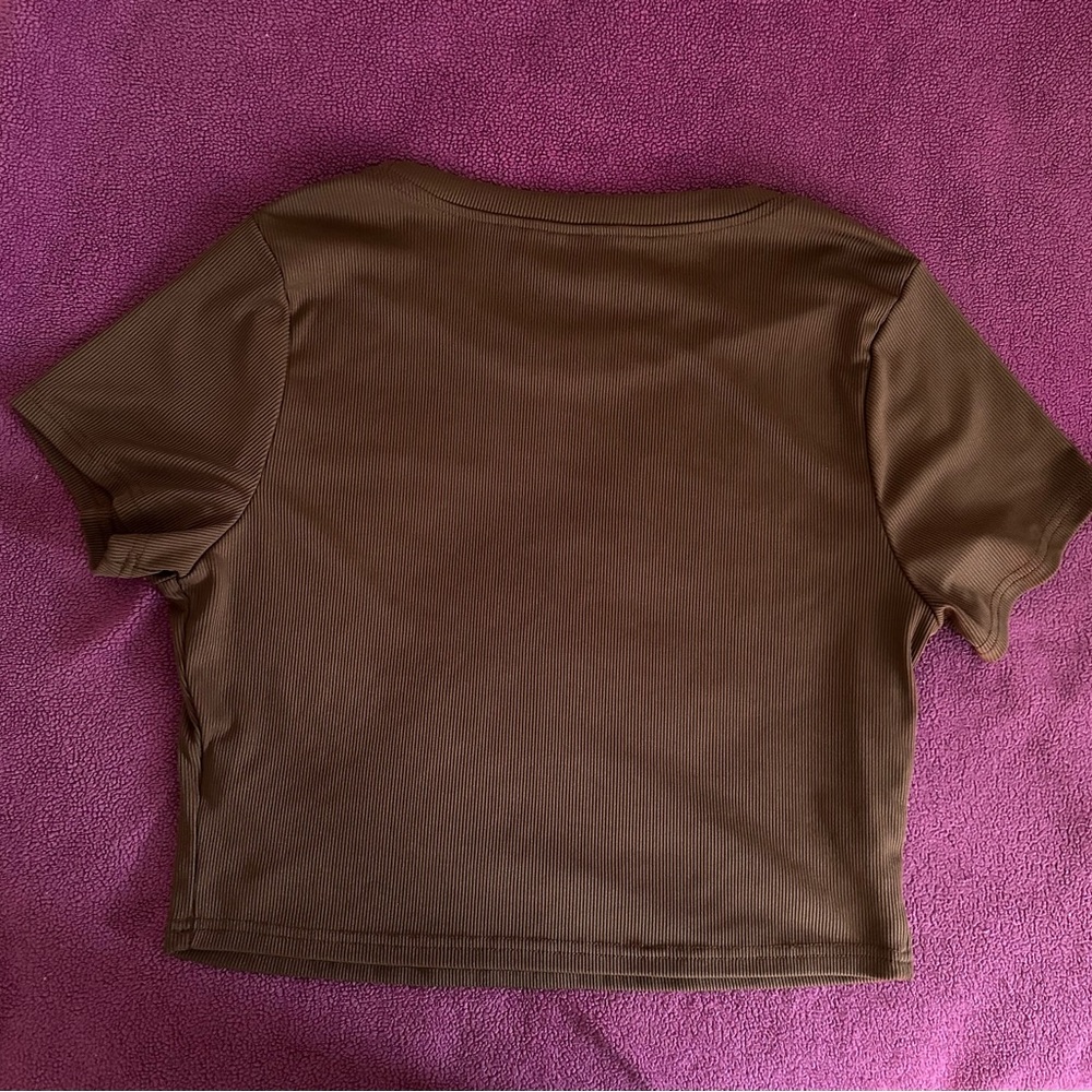 Cropped Brown Women's Top - Picture 3 of 4